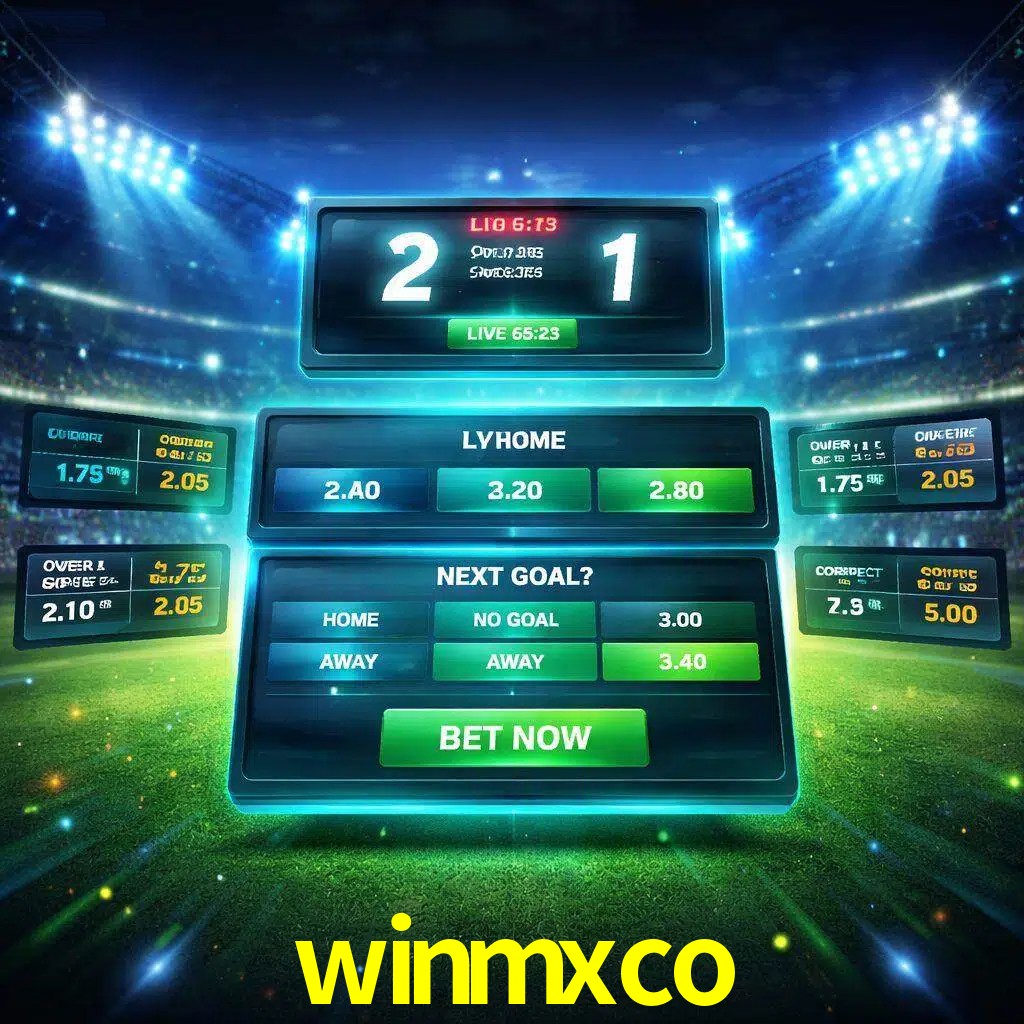 Vista de apuestas en vivo winmxco durante un partido en curso